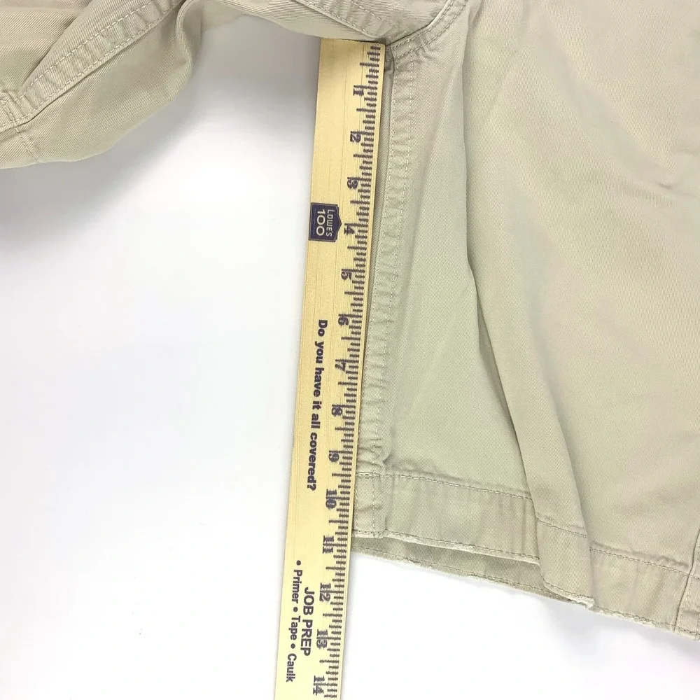 American Eagle Outfitters AEO Longer Length Mens Shorts Sz 28 Flat‎ Front Chino